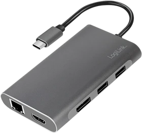 LogiLink USB 3.2 Gen 1 Dockingstation 8-Port, USB-C 3.0 [Stecker] (UA0382)