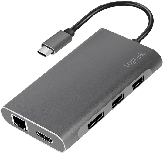 LogiLink USB 3.2 Gen 1 Dockingstation 8-Port, USB-C 3.0 [Stecker]