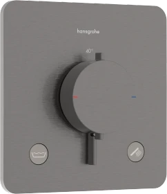 Hansgrohe Ecostat Comfort Q Thermostat Unterputz für 2 Verbraucher mit integrierter Sicherungskombination nach EN1717 brushed black chrome