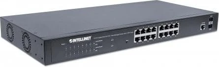 Intellinet Rackmount Gigabit Managed Switch, 16x RJ-45, 2x SFP, 220W PoE+