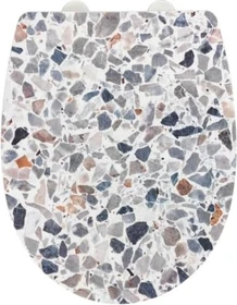 Wenko Terrazzo WC-Sitz mit Absenkautomatik High Gloss mehrfarbig