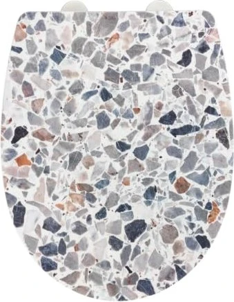 Wenko Terrazzo WC-Sitz mit Absenkautomatik High Gloss mehrfarbig
