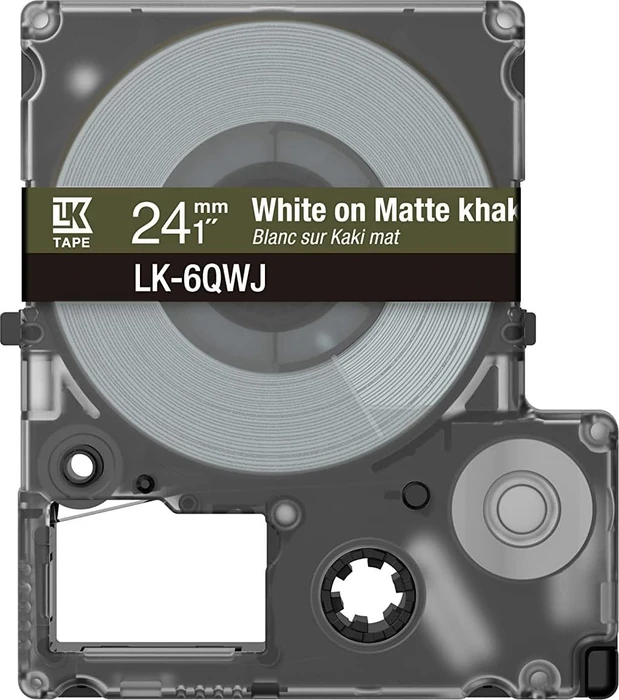 Epson LK-6QWJ Beschriftungsband, 12mm, weiß/khaki matt