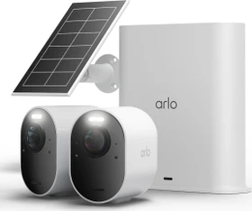 Arlo Ultra 3 weiß, inkl. Smart Hub und Solarpanel, 2er-Pack