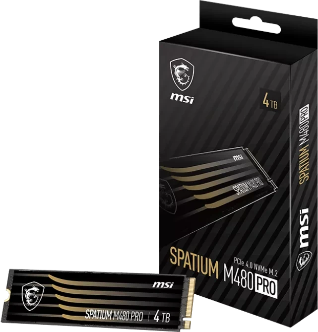 MSI Spatium M480 Pro 4TB, M.2 2280 / M-Key / PCIe 4.0 x4