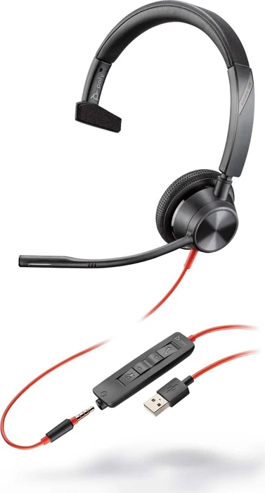 Poly Blackwire 3315 3300 Series Headset On-Ear kabelgebunden USB 3,5 mm Stecker (213936-01) Image