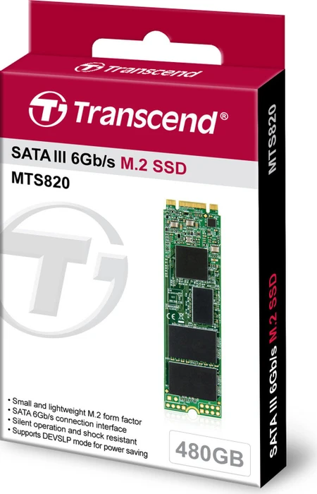 Transcend MTS820S SSD 480GB, M.2 2280 / B-M-Key / SATA 6Gb/s