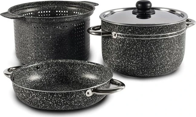 Beaver Brand Stone Rock 22 Fast-A-Pasta 22 Kochtopfset 5l