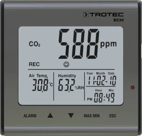 Trotec BZ30 Luftqualitätsmonitor USB-Temperaturstation, digital