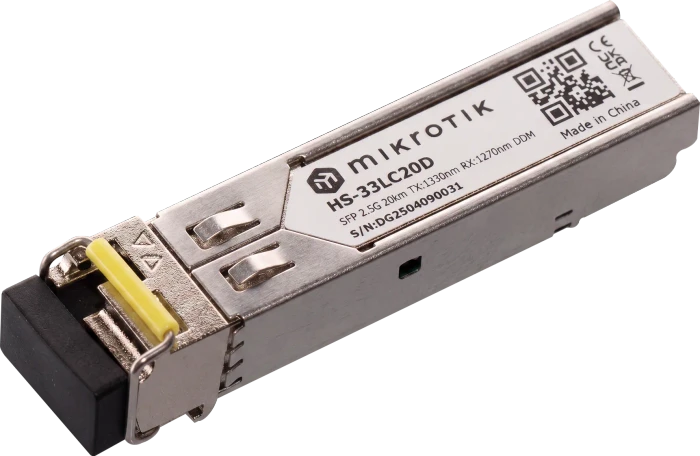 MikroTik RouterBOARD HS-2733LC20D BiDi 2.5G LAN-Transceiver, LC-Simplex SM 20km, SFP, 2er-Bundle