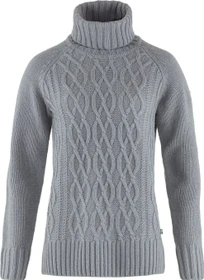 Fjällräven Övik Cable Roller Neck Strickpullover dark grey (Damen)