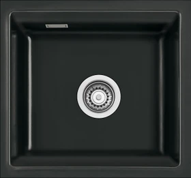 systemceram Kara 51 F/o Einbau Becken mittig nero