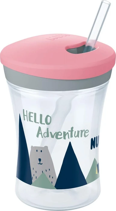 NUK Action Cup Trinklerntasse mit Trinkhalm, 230ml