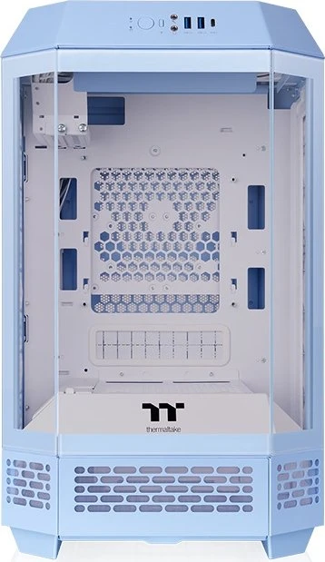 Thermaltake The Tower 250 Hydrangea Blue, blau, Glasfenster, Mini-ITX