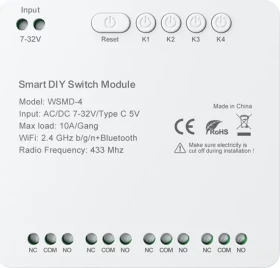 Avatto WSMD-4 32V Smart Relay Switch 4-fach, Schaltaktor