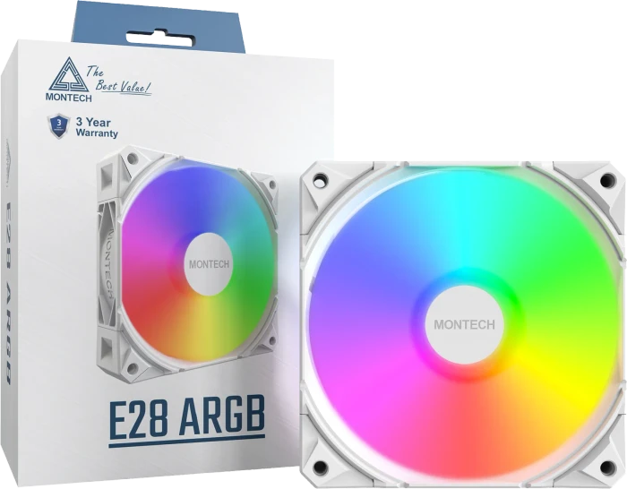 Montech E28 ARGB, weiß, 120mm