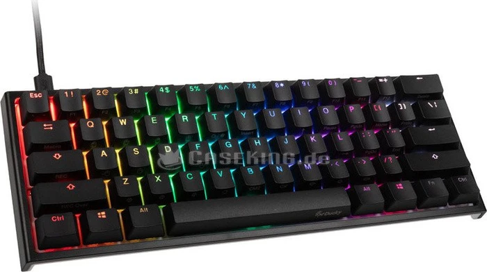 Ducky One 2 Mini RGB PBT, LEDs RGB, schwarz, MX RGB BROWN, USB, US