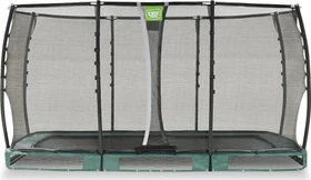 Exit Toys Allure Premium mit Sicherheitsnetz 214x366cm Bodentrampolin grün