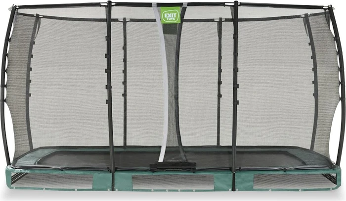 Exit Toys Allure Premium mit Sicherheitsnetz 214x366cm Bodentrampolin grün