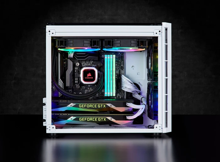Corsair Crystal Series 280X RGB, weiß, Glasfenster