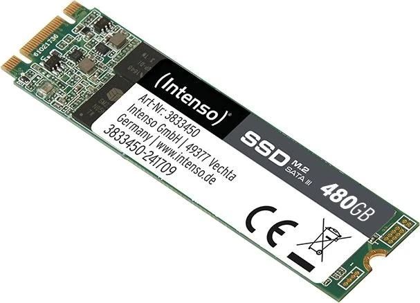 Intenso High Performance SSD 480GB, M.2 2280 / B-M-Key / SATA 6Gb/s