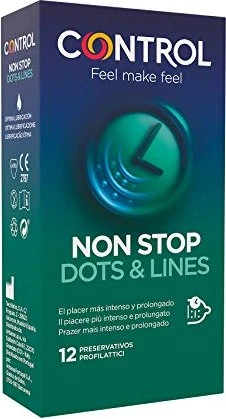 Control Non Stop Dots & Lines Kondome, 12 Stück