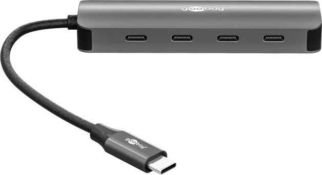 Wentronic goobay Slim 4-Port USB-Hub, 4x USB-C 3.1, USB-C 3.1 [Stecker]