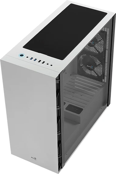 AeroCool Flo, weiß, Glasfenster