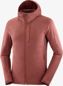 Salomon Essential Lightwarm Hooded Jacke rum raisin (Herren)