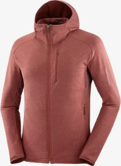 Salomon Essential Lightwarm Hooded Jacke rum raisin (Herren)