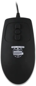 Man & Machine Mighty Mouse 5 medizinische Silikonmaus, schwarz, USB