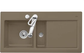 Villeroy & Boch Subway 60 Einbau Becken links mit Ablauffernbedienung timber