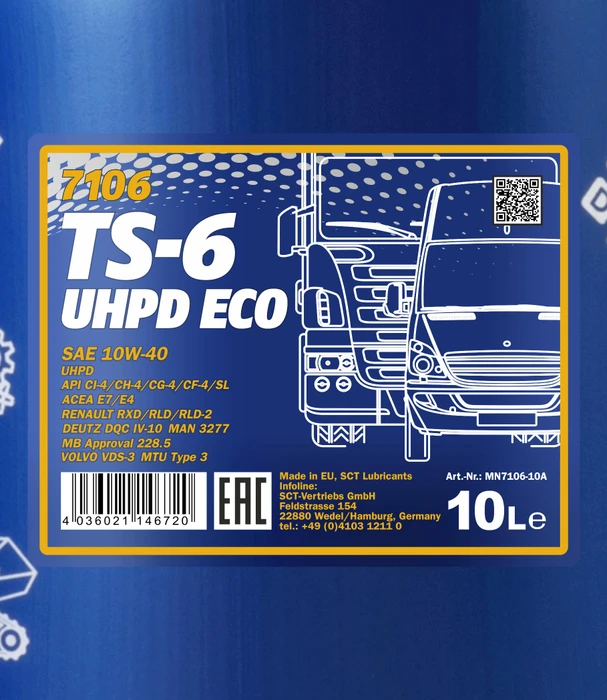 Mannol TS-6 UHPD Eco 10W-40 10l