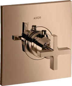 Hansgrohe Axor Citterio Thermostat HighFlow Unterputz mit Kreuzgriff polished red gold