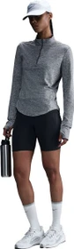 Nike Swift Dri-FIT UV 1/4-Zip Laufshirt langarm smoke grey/heather (Damen)