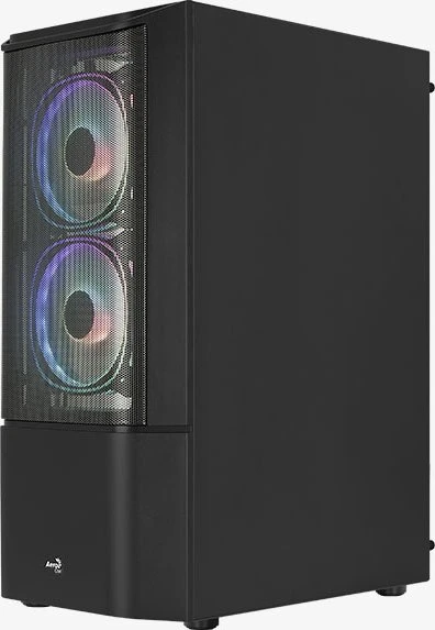 AeroCool Quantum Mesh [V3], schwarz, Lüfter LED RGB, Glasfenster
