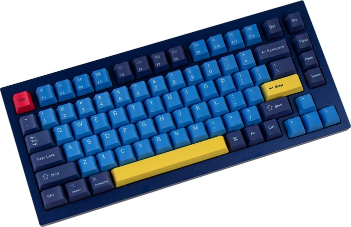 Keychron Q1/Q2/K2 OEM Dye-Sub Keycap-Set Beach, Kunststoff (PBT), Beach, gelb/blau, 97 Tasten (83+14), ANSI-US
