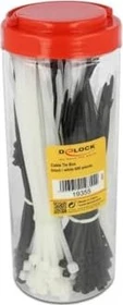 DeLOCK Kabelbinder Sortimentsbox, schwarz/weiß, 600 Stück