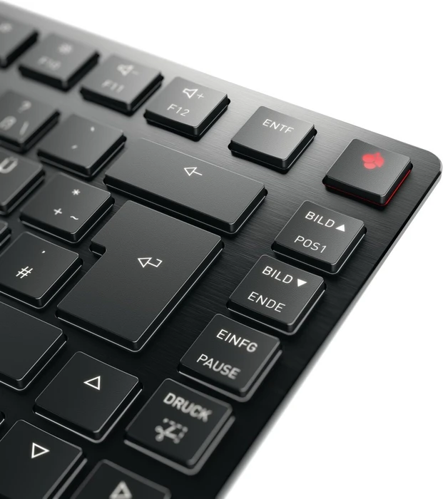 Cherry KW X ULP 2.0 Mini, schwarz, LEDs weiß, MX ULP Tactile, USB/Bluetooth, DE