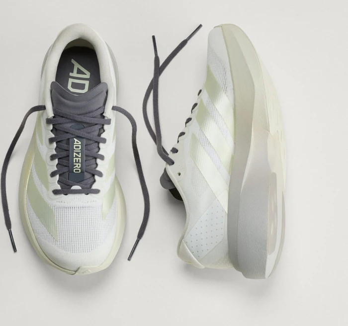adidas Adizero Evo SL off white/ice gold met./granite (Damen)
