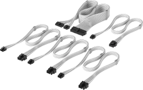 Corsair PSU Cable Kit Type 5 - Starter Kit, Elite Premium Individually Sleeved, weiß