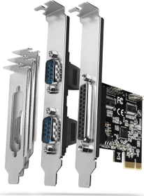 Axagon 2x seriell/1x parallel, PCIe 2.0 x1