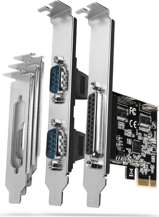 Axagon 2x seriell/1x parallel, PCIe 2.0 x1