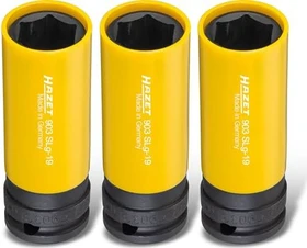 Hazet 903SLG-19/3 Außensechskant Steckschlüssel 1/2", 19x87mm, 3 Stück
