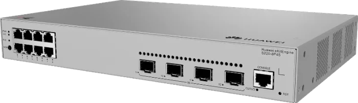 Huawei eKit SME Network eKitEngine S220 Series Rackmount Gigabit Managed Switch, 8x RJ-45, 4x SFP, 380W PoE+