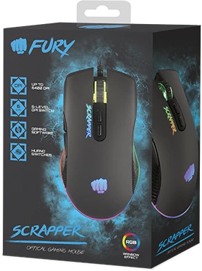 Natec Fury Scrapper Gaming Mouse schwarz, USB