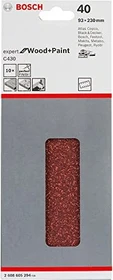Bosch Professional C430 Expert for Wood and Paint Schleifblatt K40, 93x230mm, 10 Stück