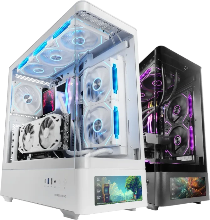 Mars Gaming MC-LCDPRO Black, Glasfenster