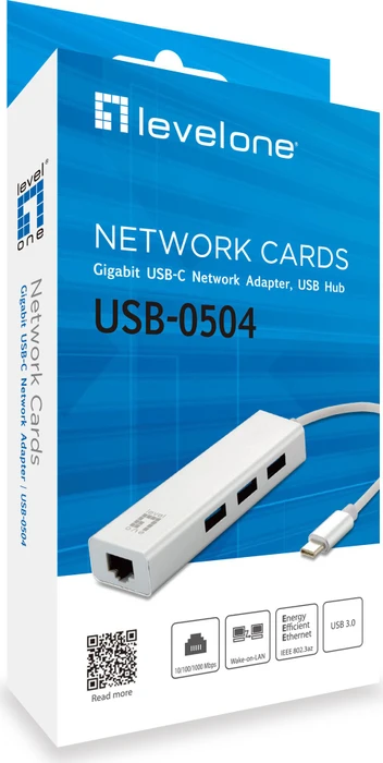 LevelOne USB-0504, RJ-45, USB 3.0 [Stecker]