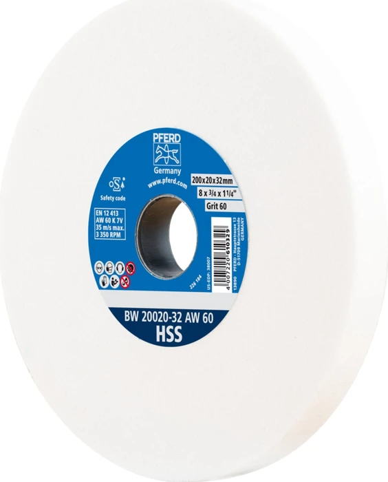 Pferd BW 20020-51 AW 60 HSS Schleifscheibe K60, 200x20x51mm, 1 Stück